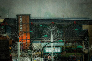 Snowy day in downtown Gatlinburg
